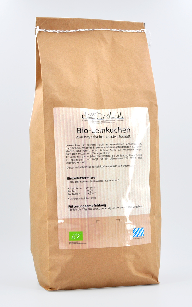 Produktbild: Bio-Leinkuchen 4,5kg - Tierfutter