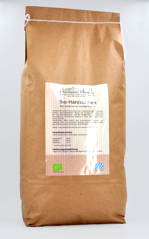 Produktbild: Bio-Hanfkuchen 10kg - Tierfutter